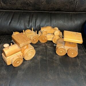 Vintage wooden train set